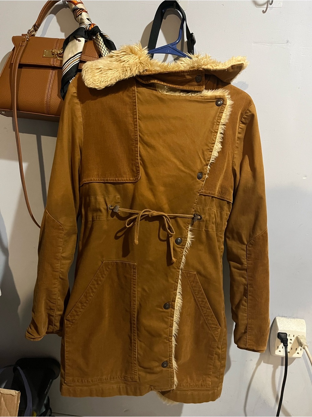 Citizens Of Humanity Rustic Tan Faux-Shearling Trench Coat